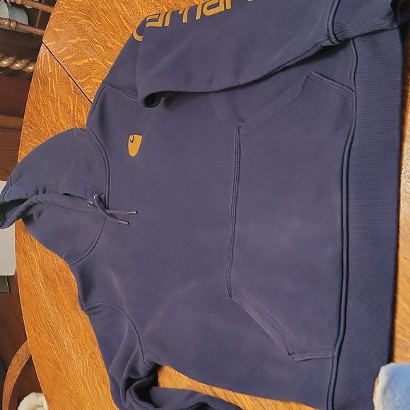 CARHARTT Navy Blue Size Medium Relaxed Fit Hoodie - Picture 11 of 11
